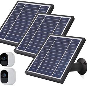 iTODOS Solar Panel Works for Arlo Pro and Arlo Pro2 Camera,11.8feet Power Cable and Adjustable Mount (3 Pack,Black)