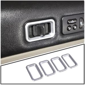 Car Central Door Lock Switch Frame，Car Children Safety Switch Lock Button Trim Cover for Hummer H2 2003-2009 (Chrome) (Chrome)