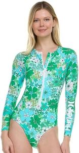 Hurley Long Sleeve Womens One Piece Swimsuits, Swimsuit for Women, Bathing Suit for Women, Swim Suit UPF 50+ SPF UV Protected
