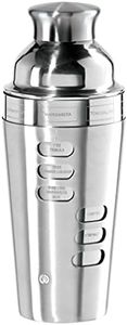 OGGI Dial A Drink Cocktail Shaker-23oz Stainless Steel Shaker, 8 Recipes, Stainless Steel Lid has Built in Strainer, Ideal Cocktail Mixer, Martini Shaker, Margarita Shaker & More, Stainless