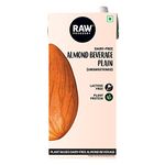 Raw Pressery Almond Beverage Plain Unsweetened, 1000 ml| Pack of 2