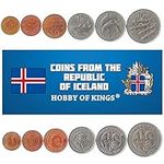 Set of 6 Coins from Iceland: 5, 10,
