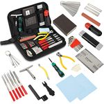 49 Pcs Guitar Setup Kit - Guitar Maintenance Kit for Guitar Ukulele Bass Banjo Luthier Tools Guitar Repair Tool Kit for Guitar Player or String Instrument Enthusiast Beginner