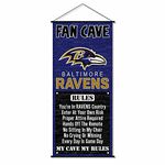 WinCraft Baltimore Ravens Man Cave Fan Banner Wall Door Scroll