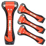 IPOW 4 PCS Car Safety Antiskid Hammer Seatbelt Cutter Emergency Glass/Window Punch Breaker Auto Rescue Disaster Escape Life-Saving Hammer Tool,Big