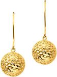 14K Yellow Gold Ball Drop Earrings