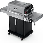 Ninja FlexFlame, Grill and Smoker, Electric and Propane Grill, Roaster, BBQ Grill, 5-in-1 Cooking System, 3 Burner, Digital Control, Outdoor Cooking, Griddle, Pizza Maker, Stainless Steel, PG301