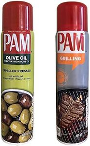 Pam Non-Stick Cooking Spray Set - PAM Extra Virgin Olive Oil and PAM Grilling (Large 7oz Bottles)