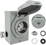 SVNR 50 Amp Generator Inlet Box, NEMA SS 2-50P,Generator Power Inlet Box,125/250 Volt, 12500 Watts, Heavy-Duty Power Transfer for Construction/Farm,RV Outdoor Use, Weatherproof ETL Listed