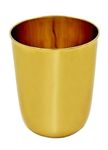 Utensils Masters Pure Brass Handmade Design Glass Tumbler for Serving and Drinking Glass (Set of 1, 300 ML)