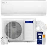 DELLA Econo Series 11000 BTU Mini Split Air Conditioner, Works with Alexa, 17 SEER2 Cools up to 550 Sq. Ft, Wifi Enabled AC & Heater Ductless Inverter System with Heat Pump, 16ft Installation Kit