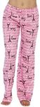 6324-10007-L Just Love Women Pajama Pants / Sleepwear, Love Paris Pink, Large