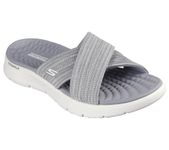 Skechers O-T-G Womens GO Walk Flex Sandal Impressed, Grey Textile, 7 UK