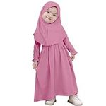 IDOPIP Muslim Baby Girls Abaya Dres