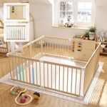 IKALIFE Large Wooden Baby Playpen -