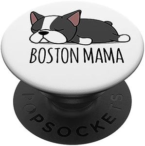 PopSockets Boston Terrier Mama PopGrip: Impugnatura per Telefoni Cellulari e Tablet Intercambiabile
