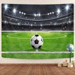 GOAOK Cool football tapestry, Stadium Football Tapestry Men Boys Sports Room Decor，Field Soccer Turf American Football DecorTapestry Wall Hanging for Living Room Bedroom Dorm Gym, 60Wx40H Inch