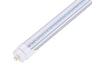 (Pack of 10 Lights) - F96 T8/T12 FA8 Replacement cETL ETL Certified 8 FT Single Pin Base 48 Watt 6000 Lumens LED Tube Lights, 6500K Cool White Clear Lens Cover