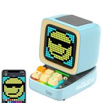 Divoom Ditoo Retro Pixel Art Bluetooth Speaker with Programmable RGB Led Screen, Gaming Gadget with Mechanical Keyboard, Also a Smart Alarm Clock (Blue)