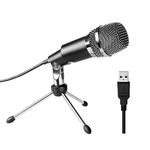 FIFINE USB Microphone, Plug &Play Home Studio USB Condenser Microphone for Skype, Recordings for YouTube, Google Voice Search, Games(Windows/Mac)-K668