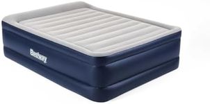 Queen Size Camping Air Bed Inflatable Flocked Mattress Built in AC Pump