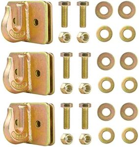 3/8" Tractor Bucket Grab Hook Grade 70 Forged Steel Bolt On Grab Hook Tow Hook Mount with Backer Plate Work Well for Tractor Bucket, RV, UTV,Truck, Max 154,000 lbs, GOLD