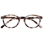 OPULIZE Zen Reading Glasses Cool Round Frame Spring Hinges Scratch Resistant Matt Light Brown Tortoiseshelll Mens Womens R24-1T +2.50