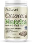 Fit & Lean Cacao Matcha Green Tea Powder, Organic, Japanese Ceremonial Grade, Superfood, Antioxidants, Energy, Mood,105 Grams, 30 Servings