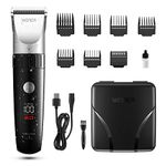 WONER Hair Clippers Cordless Hair Trimmer Waterproof Professional Hair Cutting Kit with LED Display Rechargeable Hair Trimmer for Men