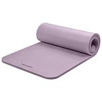 Retrospec Solana Yoga Mat 1" Thick w/Nylon Strap for Men & Women - Non Slip Exercise Mat for Home Yoga, Pilates, Stretching, Floor & Fitness Workouts -Violet Haze