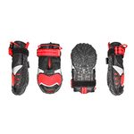 KURGO KURGO Blaze Cross Dog Shoes, Dog Boots, Water Resistant Dog Shoes, Medium, Red/Black