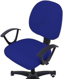 Smiry Stretch Jacquard Office Computer Chair Covers, Removable Washable Universal Desk Rotating Chair Slipcovers Protector, Seat + Backrest Cover, Royal Blue