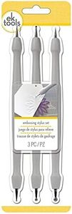 EK Tools Embossing Stylus Set, Includes 3 Stylus Tools, Detail to Decor, Paper Crafts, Cards Invitations, Envelopes, Raised Designs, Patterns, Tracing