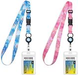 MNGARISTA Retractable Cruise Lanyard for Ship Cards, Waterproof Lanyards for Cruise Ship Cards with ID Holder, 2 Pack, Seaweed