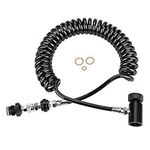 Paintball Hose, Paintball Marker Remote Coil Cylinder Connection Valve Hose Corrugated Hose w/3pcs Sealing Rings