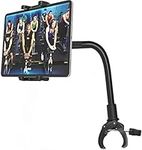 Cuxwill Gooseneck Tablet Mount Spin Bike Holder for 4-13" Tablet & Cell Phone, Long Arm Bicycle Mount for Elliptical Treadmill, Exercise Bicycle, for iPad Pro Mini, Galaxy Tab, Kindle Fire, iPhone 14