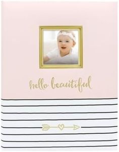 Pearhead Hello Beautiful, First 5 Years Baby Memory Book with Photo Insert, Pink