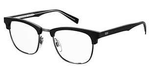 Levi's Unisex's Lv 5003 Prescription Eyeglass Frames, Black/Demo Lens, 51mm, 21mm