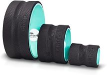 Chirp Wheel Back Stretcher w/ Foam Padding, Set of 3 Body Roller - 10" Medium, 6" Deep Tissue, 4" Focus Roller Wheel, Targeted Muscle Roller, for Back Yoga Wheel Deep Massage Stretching Equipment