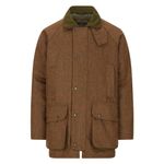 WALKER AND HAWKES - Men's Green Sage Durable Derby Tweed Barlaston Hunting Shooting Waterproof Jacket - Brown Tweed - S