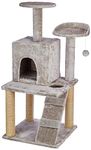 amazon basics Large Cat Tree with Scratching Posts, Balls, Stairs and House