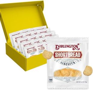 Darlington Shortbread Cookies Individually Wrapped Classic Soft Butter Cookies, 20 pk, 1 oz Single Serve Packs for Gifting, Lunchboxes & On-the-Go Snacks. Portion Controlled Short Bread Tea Biscuits