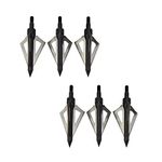 SHARROW 12Pcs 100 Grain Archery Arrowhead Broadheads Arrow Tips for Carbon Arrows (black)