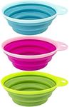 Southern Homewares Collapsible Silicone Pet Bowl Travel Set 3 Piece for Home Pets Water Feed Dorms Camping, SH-10152