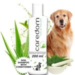 Caredom Herbal Pet Shampoo for Dogs | Ticks & Fleas Control | 2 in 1 Dog Shampoo Plus Conditioner | Anti Lice & Fungal Shampoo for Dogs | Allergy Relief with Organic Natural Neem & Aloevera (200 ml)