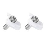 WR01X25070 Refrigerator Door Handle Fastener for GE Fridge Freezer Handle Replacement Parts-Replaces AP7175647 PS16619453 WR01X39781 - White（2Pack）