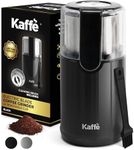 Kaffe Electric Coffee Grinder with Removable Cup (3.5oz) - Black - Cleaning Brush Included - Espresso Coffee Bean Grinder for Home Use