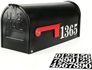 Zinovo Black Mailbox for Outside, Galvanized Steel Post Mount Mailbox