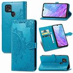 Ranyi ZTE ZMax 10 Case, ZTE Z6250 Case, Mandala Flower Pattern Wallet Case with Credit Card Holder Kickstand Feature Leather Flip Folio Magnetic Wallet Case for ZTE ZMax 10 / ZTE Z6250 -Blue