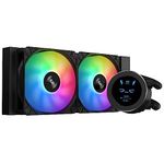 SAMA SM240 Black Adjustable Liquid Cooler LCD Display Screen with 2x120mm Addressable ARGB PWM Silent Fan 240mm AIO Radiator